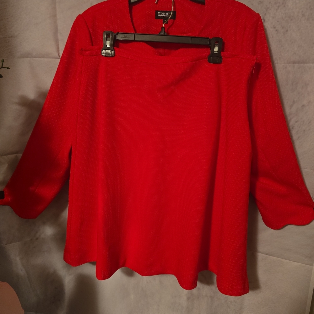 Vibrant Watermelon Colored Two Piece Suit